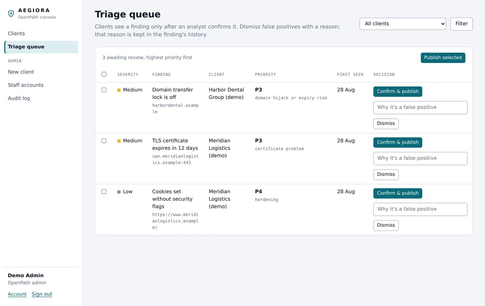 Aegiora screenshot